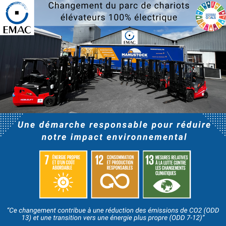 Emac Signage Modernisation de Notre Parc : Nouveau Chariot Élévateur - EMAC RUBBER